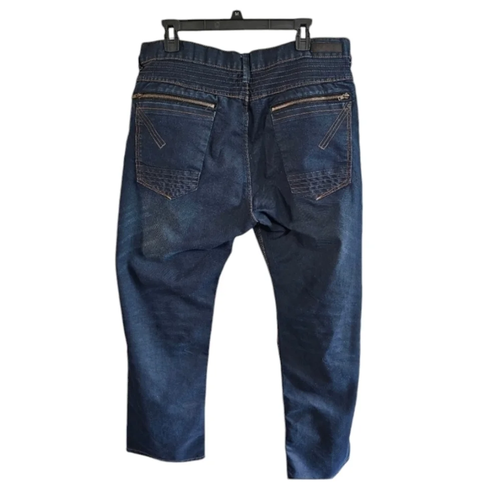 Ring of Fire Mens 38x30 Dark Wash Jeans Straight Fit Classic Retro Casual Denim